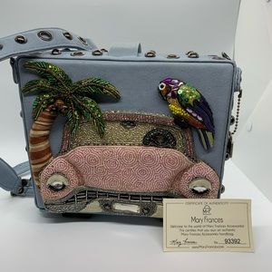 Vintage Mary Frances Box Purse Handbag Clutch